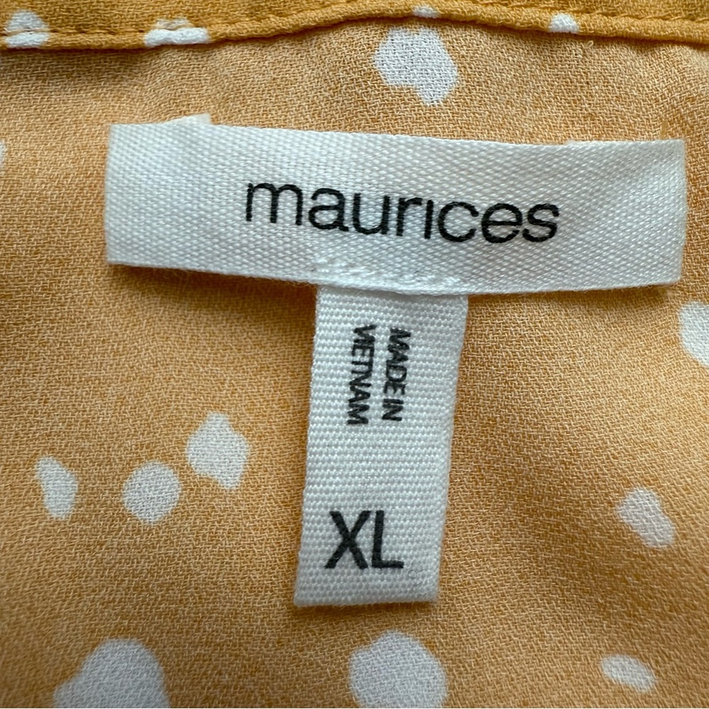 Maurices yellow cap sleeve lightweight blouse size XL top -Excellent condition! - Picture 6 of 10